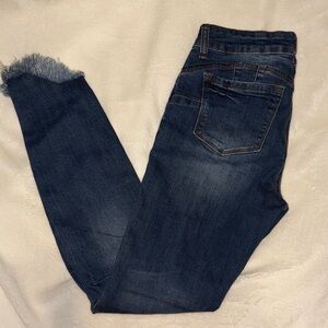 Wax Jean Dark Blue Ankle Jeans